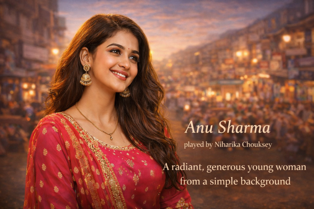 Anu Sharma, played by Niharika Chouksey, smiling in Chandni Chowk, Delhi in Tumse Tum Tak TV serial
story