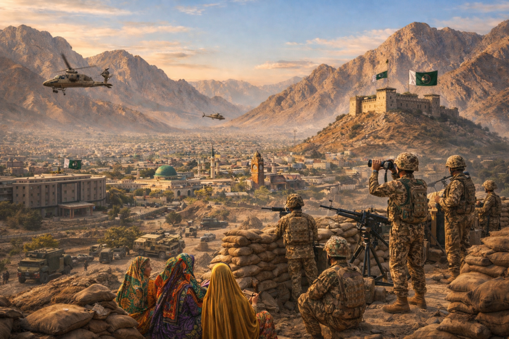 Pakistani military overlooking Quetta city, highlighting its strategic and tactical importance near international borders