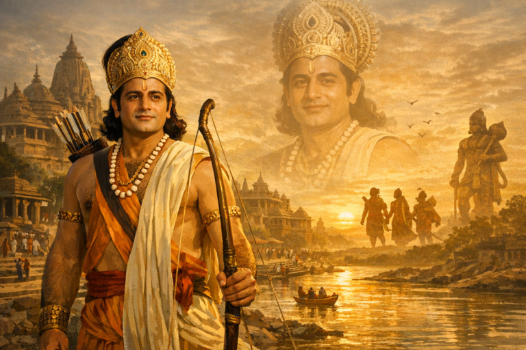 Arun Govil as Lord Ram in Ramanand Sagar’s Ramayan TV series